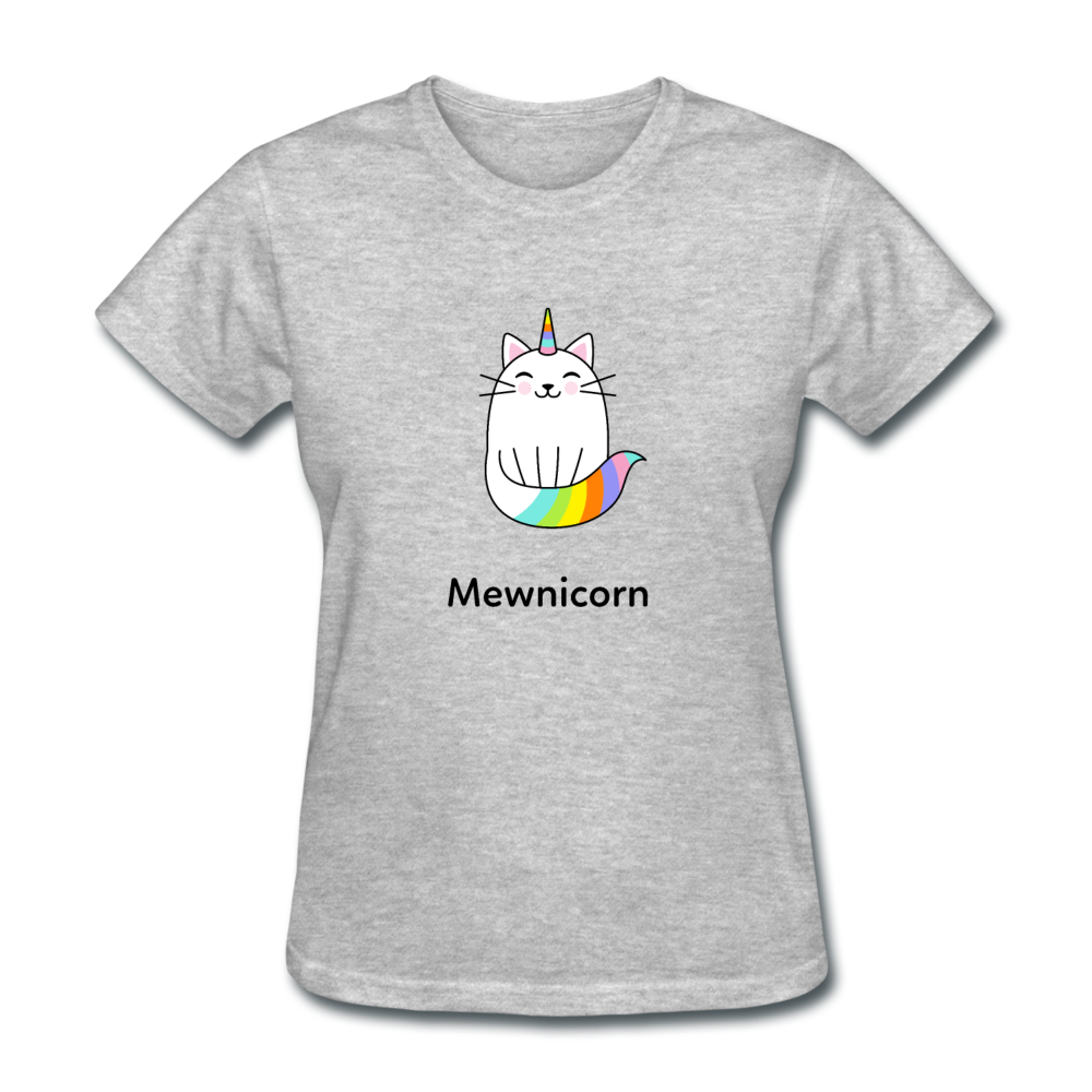 Women's Mewnicorn T-Shirt - heather gray