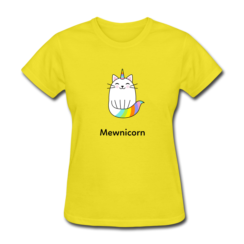 Women's Mewnicorn T-Shirt - yellow