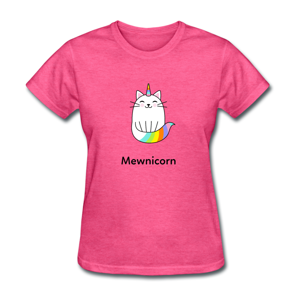 Women's Mewnicorn T-Shirt - heather pink