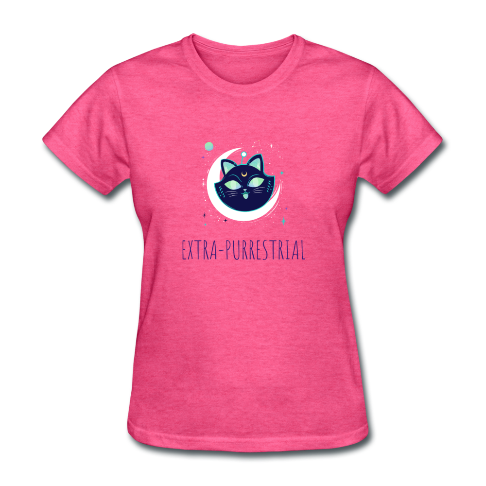 Women's Extra-Purrestrial T-Shirt - heather pink
