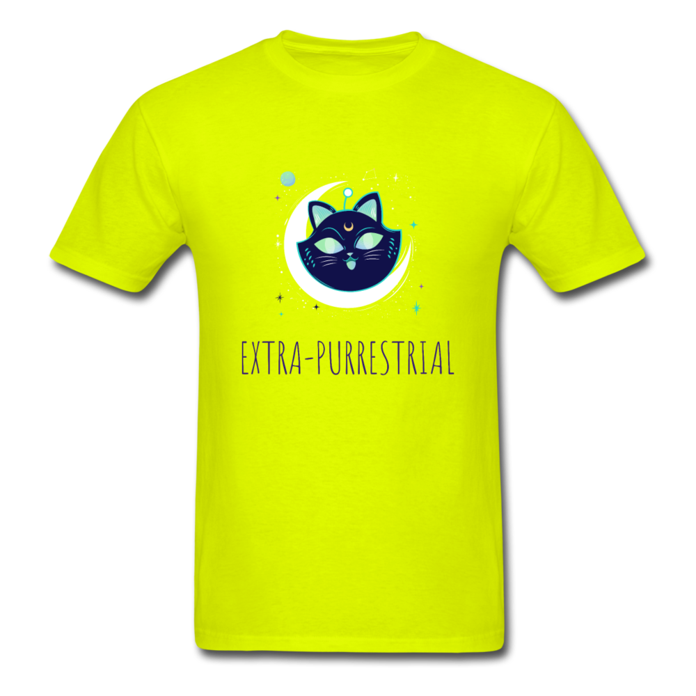 Unisex Extra-Purrestrial T-Shirt - safety green