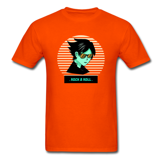Unisex Retro Rock and Roll T-Shirt - orange