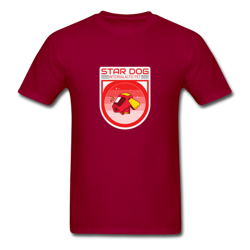Unisex Star Dog T-Shirt - dark red