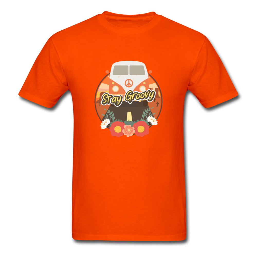 Unisex Retro Groovy T-Shirt - orange