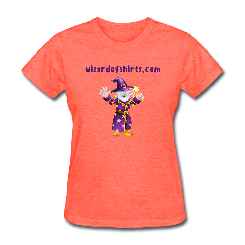 Women's Wizard of Shirts T-Shirt - heather coral