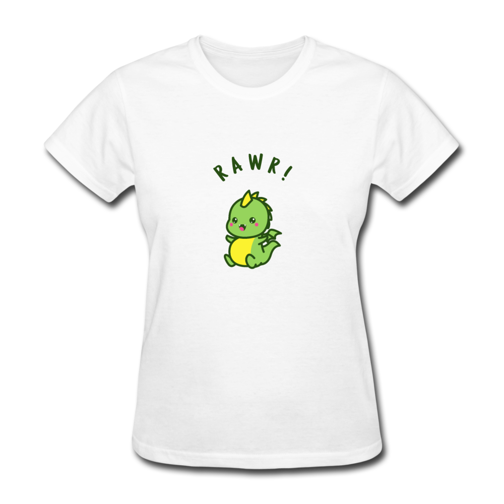 Women's Baby Dinosaur T-Shirt - white