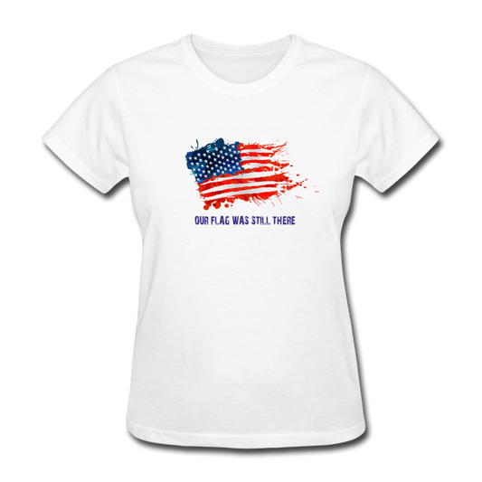 Women's Our Flag Was Still There T-Shirt - white