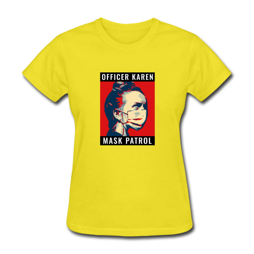 Women's Mask Patrol T-Shirt - yellow