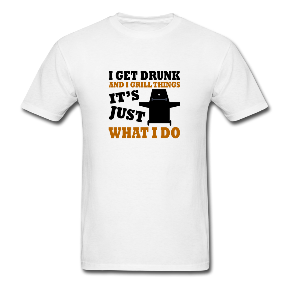 Unisex Drinking and Grilling Classic T-Shirt - white