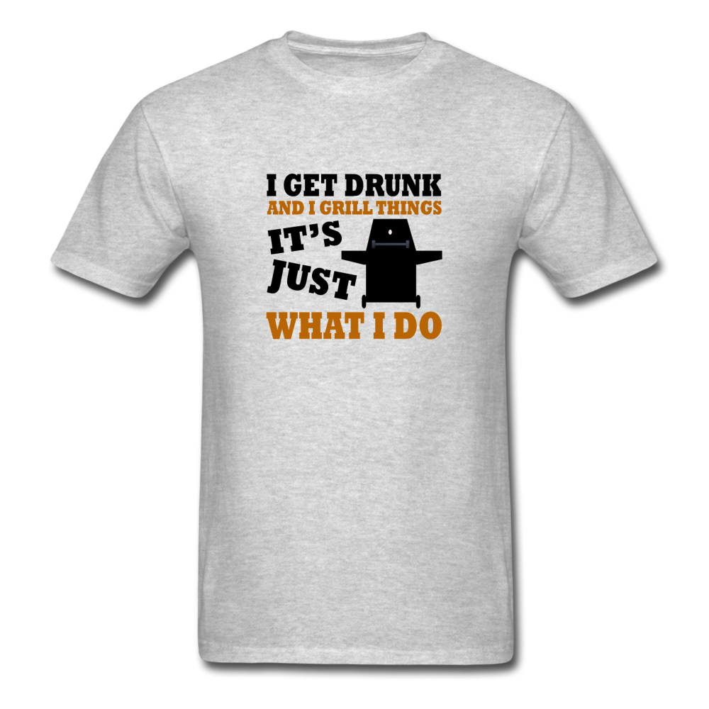 Unisex Drinking and Grilling Classic T-Shirt - heather gray
