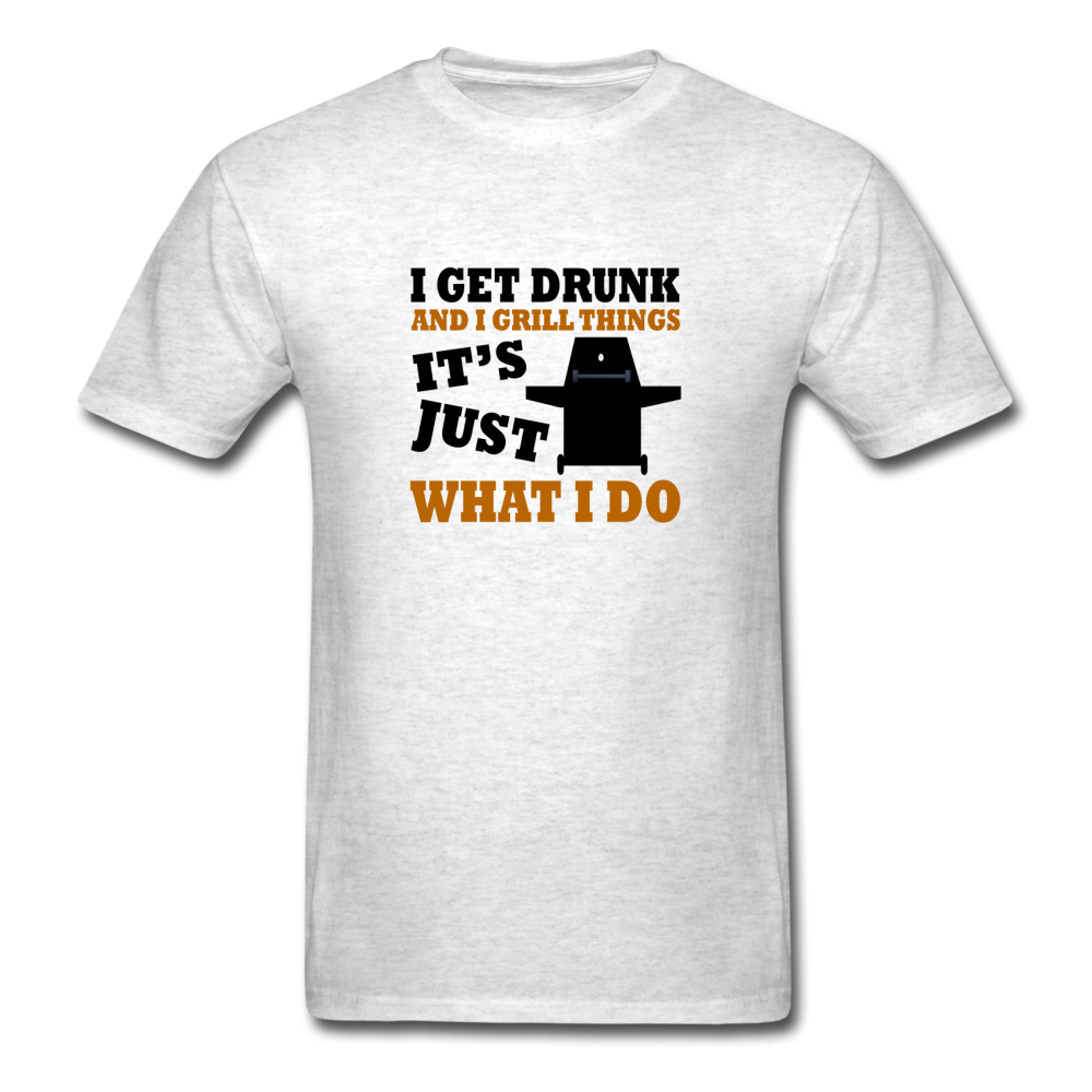 Unisex Drinking and Grilling Classic T-Shirt - light heather gray