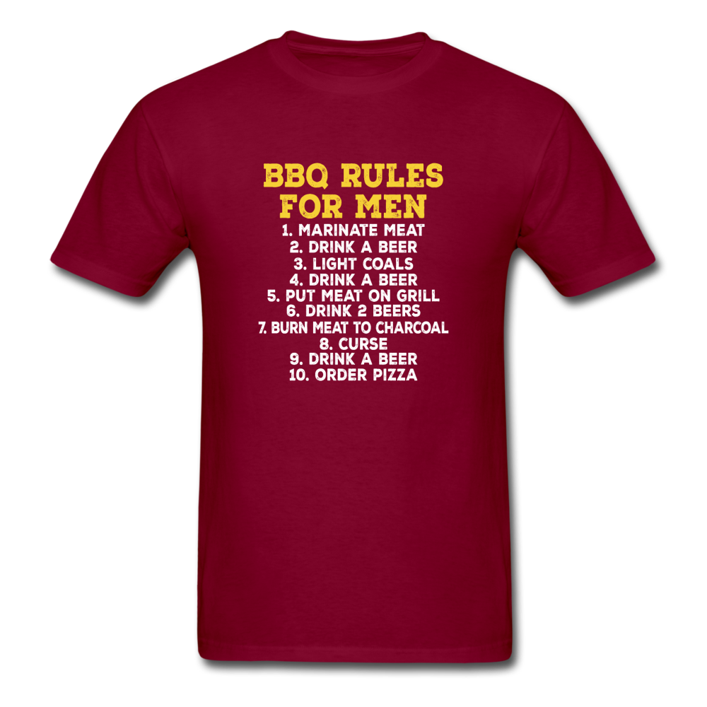 Unisex BBQ Rules Classic T-Shirt - burgundy