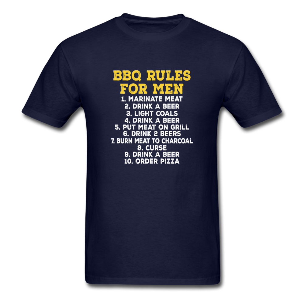 Unisex BBQ Rules Classic T-Shirt - navy