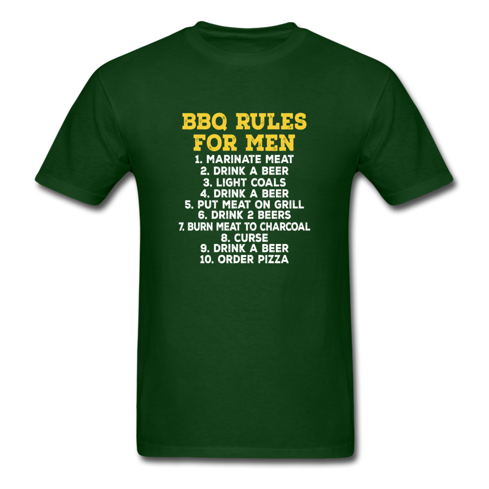 Unisex BBQ Rules Classic T-Shirt - forest green