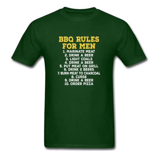 Unisex BBQ Rules Classic T-Shirt - forest green