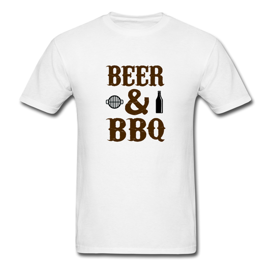 Unisex Beer and BBQ Classic T-Shirt - white