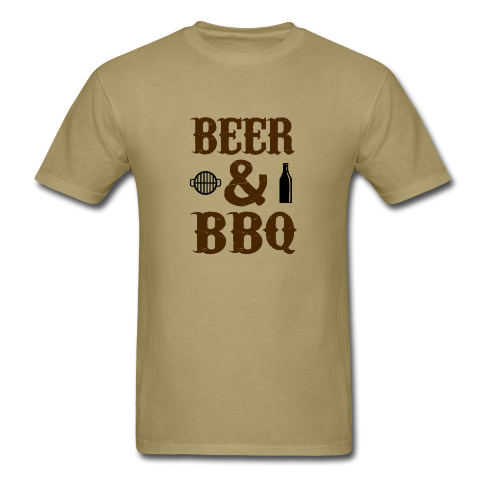 Unisex Beer and BBQ Classic T-Shirt - khaki