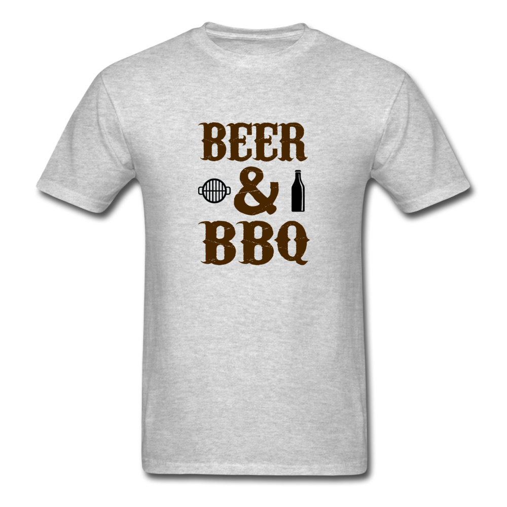 Unisex Beer and BBQ Classic T-Shirt - heather gray