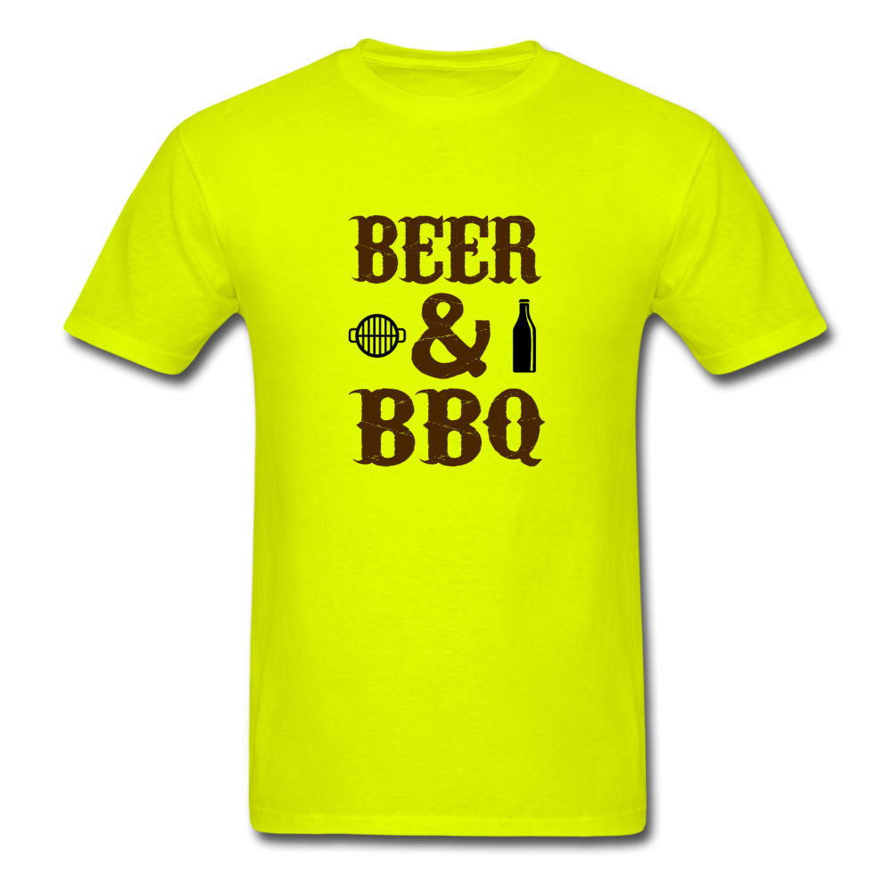 Unisex Beer and BBQ Classic T-Shirt - safety green