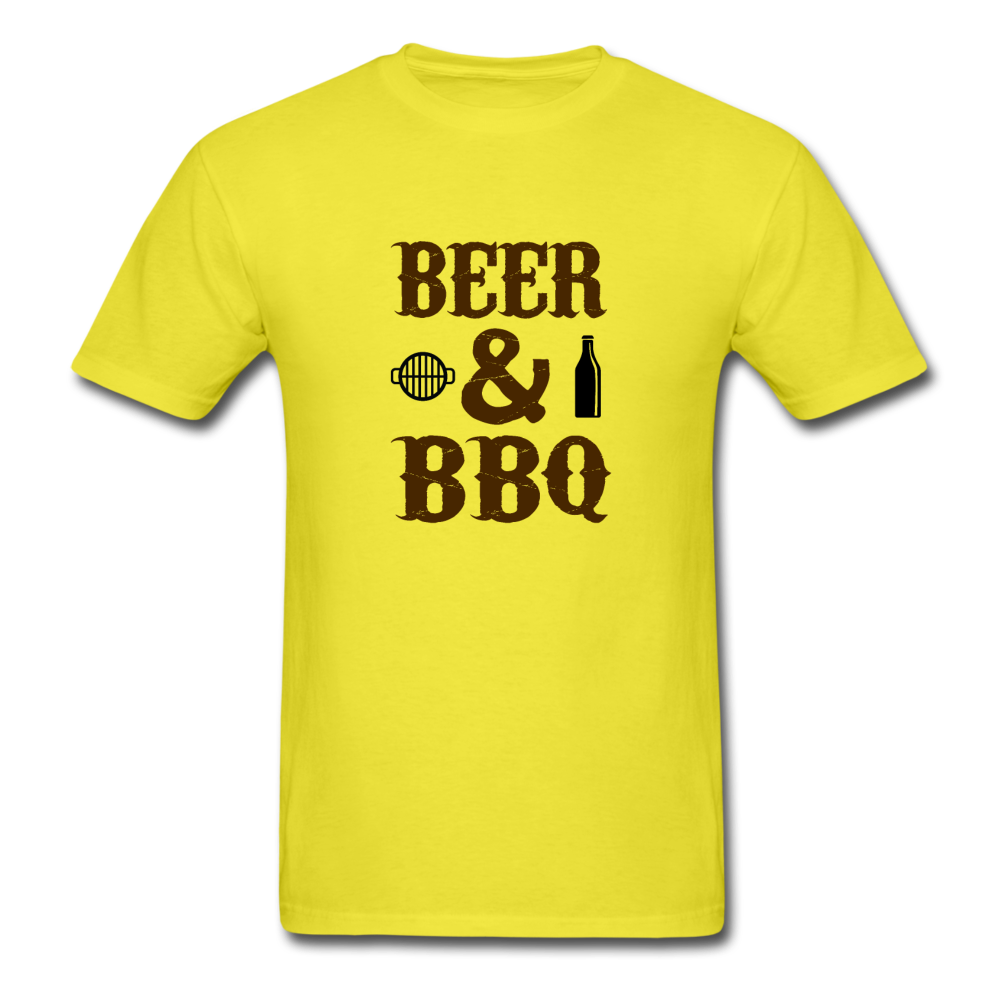 Unisex Beer and BBQ Classic T-Shirt - yellow