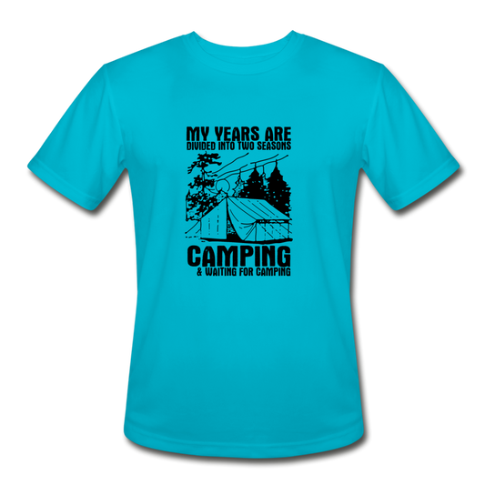 Men’s Camping Moisture Wicking Performance T-Shirt - turquoise