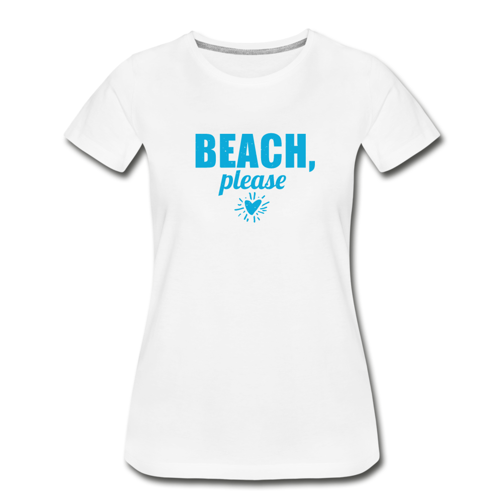 Women’s Premium Beach Please Organic T-Shirt - white