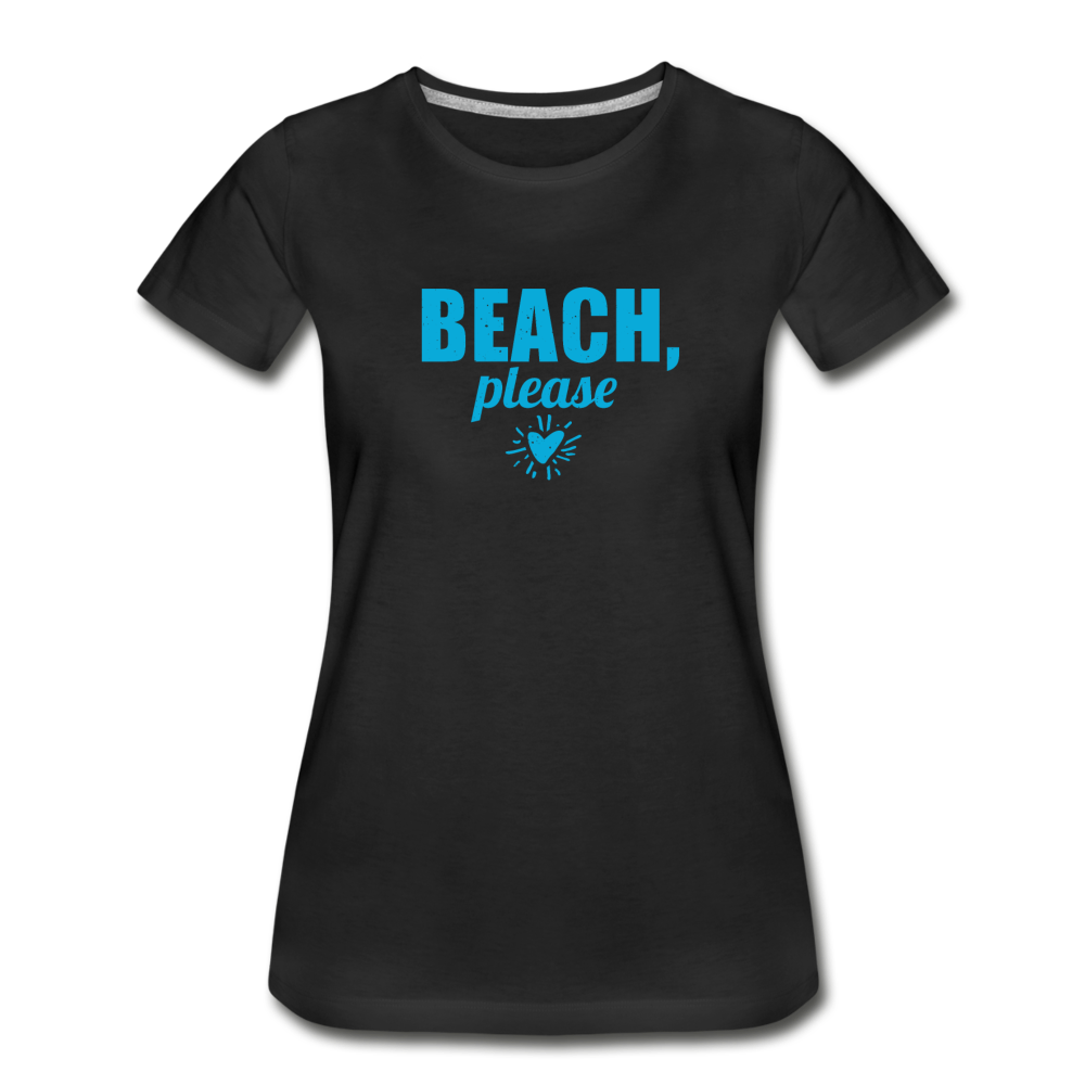 Women’s Premium Beach Please Organic T-Shirt - black