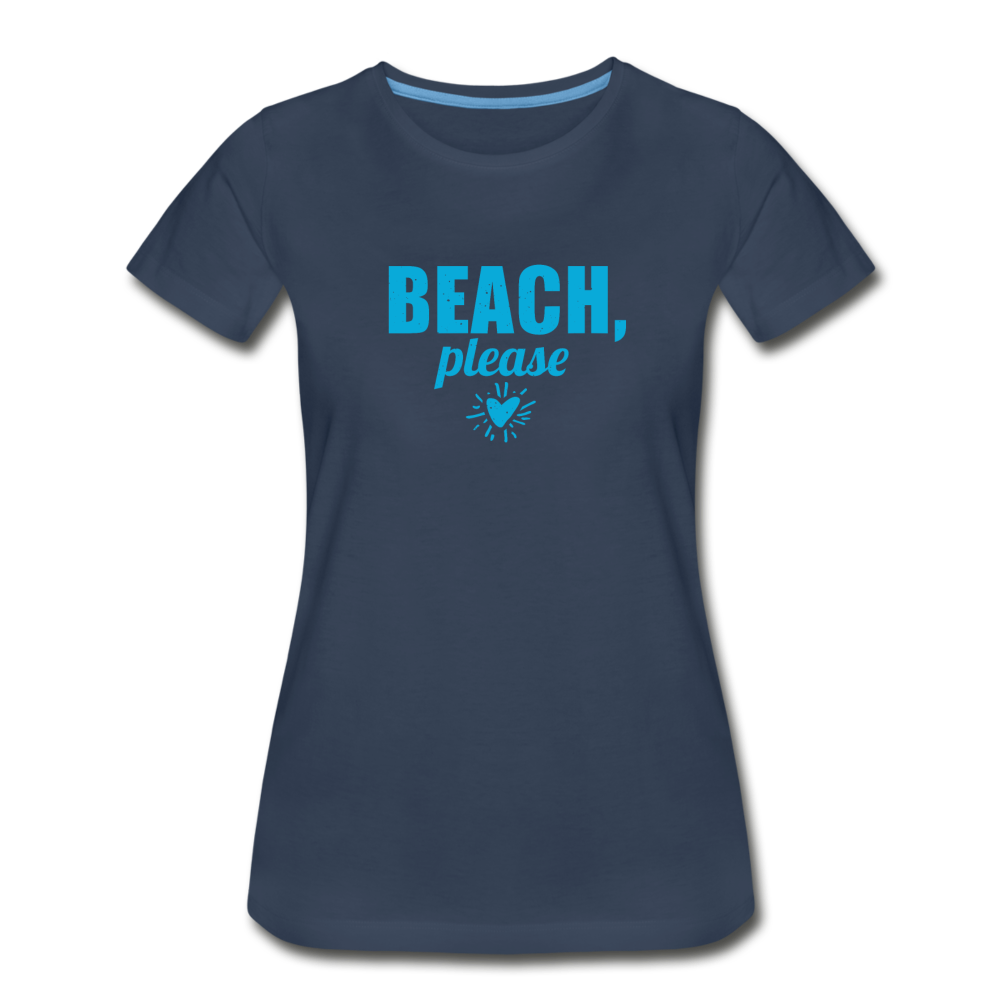 Women’s Premium Beach Please Organic T-Shirt - navy