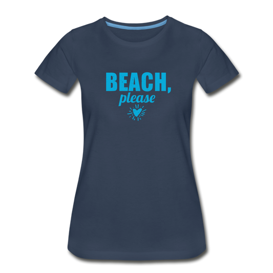 Women’s Premium Beach Please Organic T-Shirt - navy