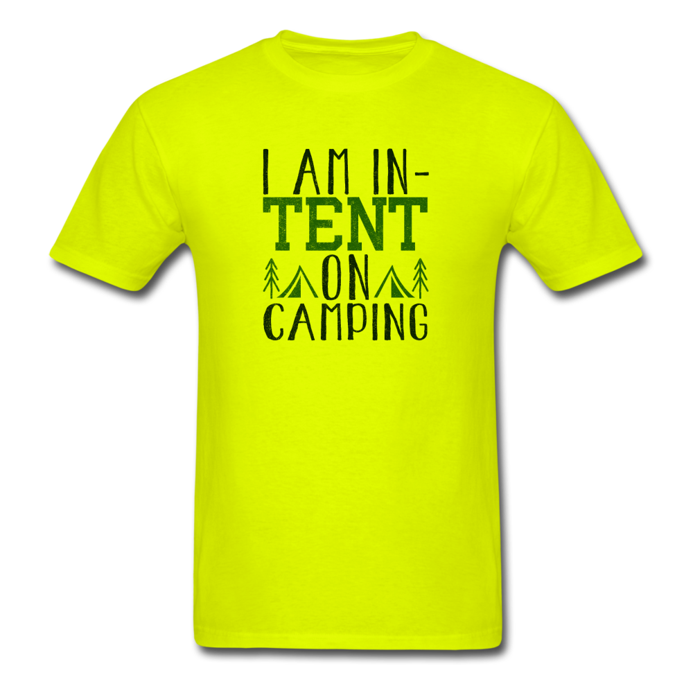 Unisex Classic In-Tent on Camping T-Shirt - safety green