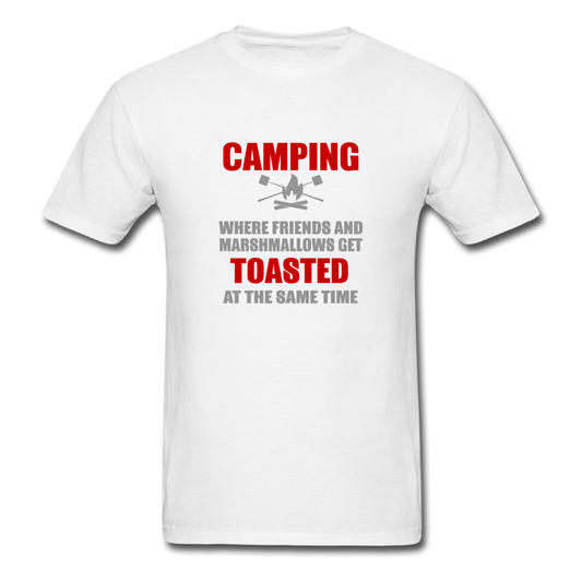 Unisex Camping and Friends Classic T-Shirt - white