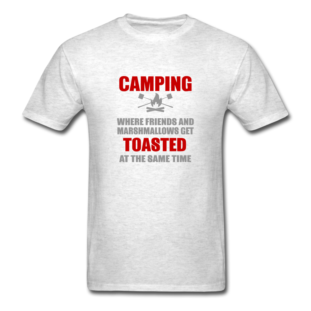 Unisex Camping and Friends Classic T-Shirt - light heather gray