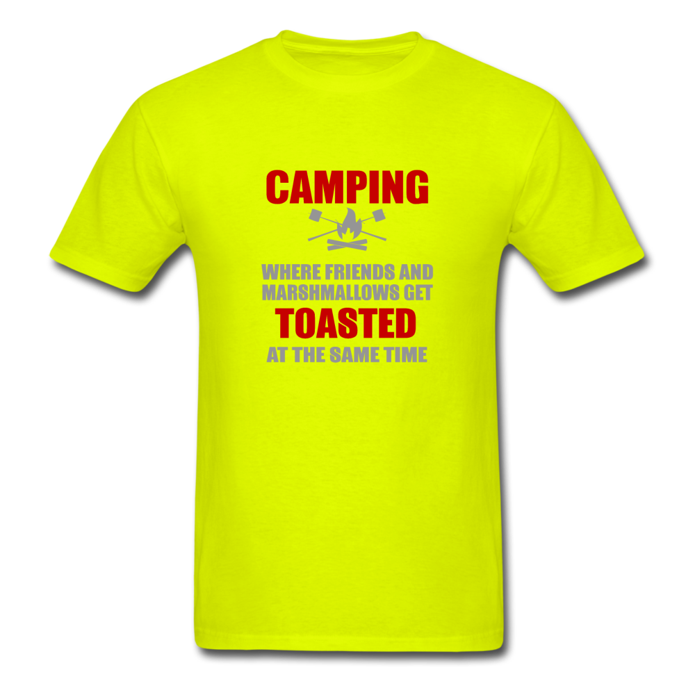 Unisex Camping and Friends Classic T-Shirt - safety green