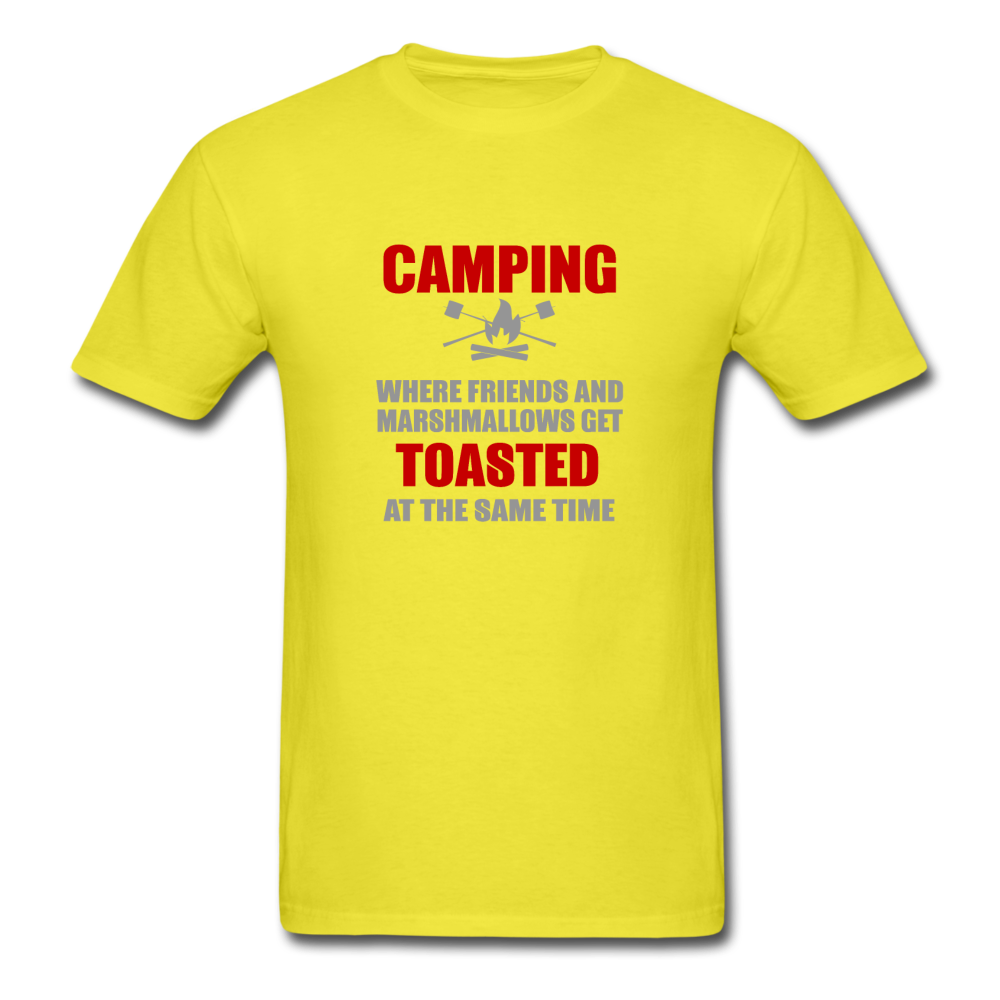 Unisex Camping and Friends Classic T-Shirt - yellow