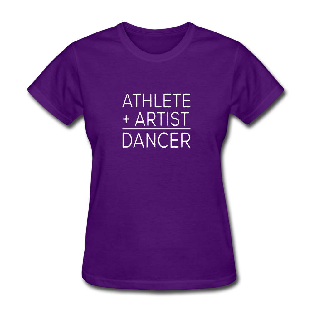 Women's Athlete Artist Dancer T-Shirt - purple