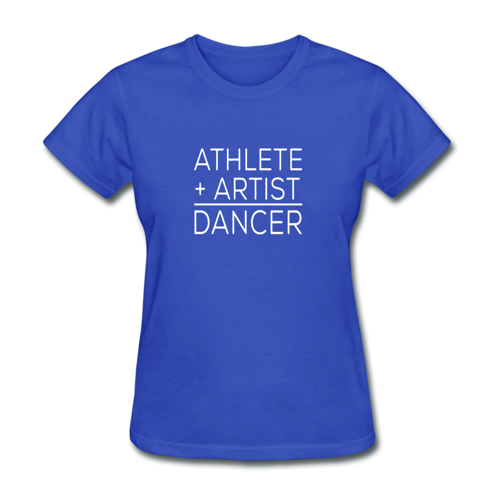 Women's Athlete Artist Dancer T-Shirt - royal blue
