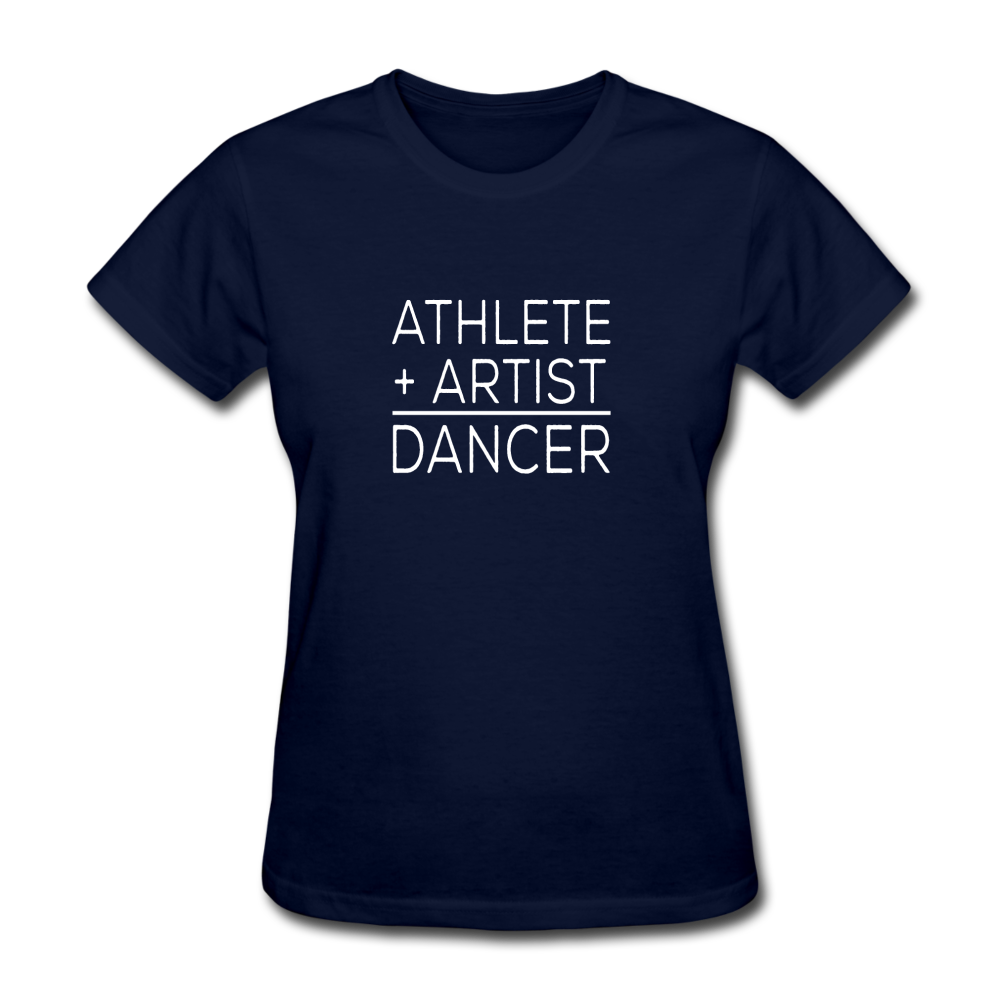 Women's Athlete Artist Dancer T-Shirt - navy