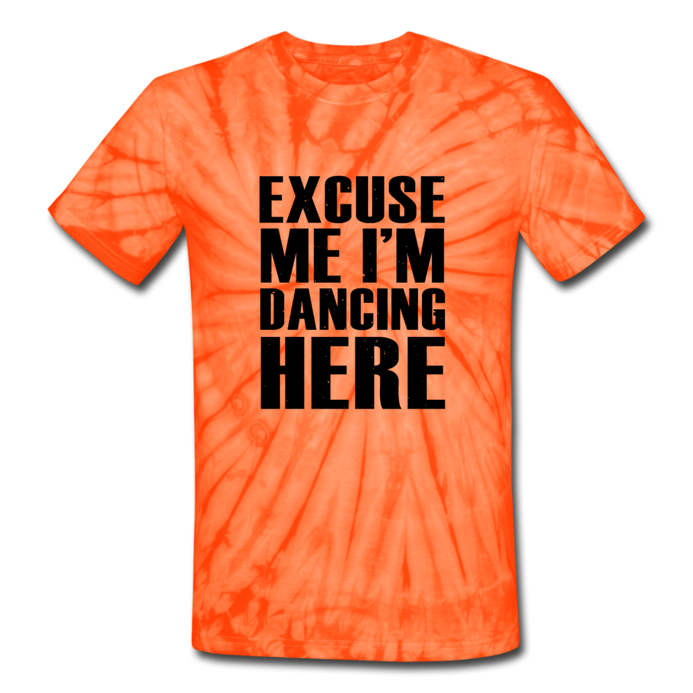 Unisex Tie Dye Dancing T-Shirt - spider orange