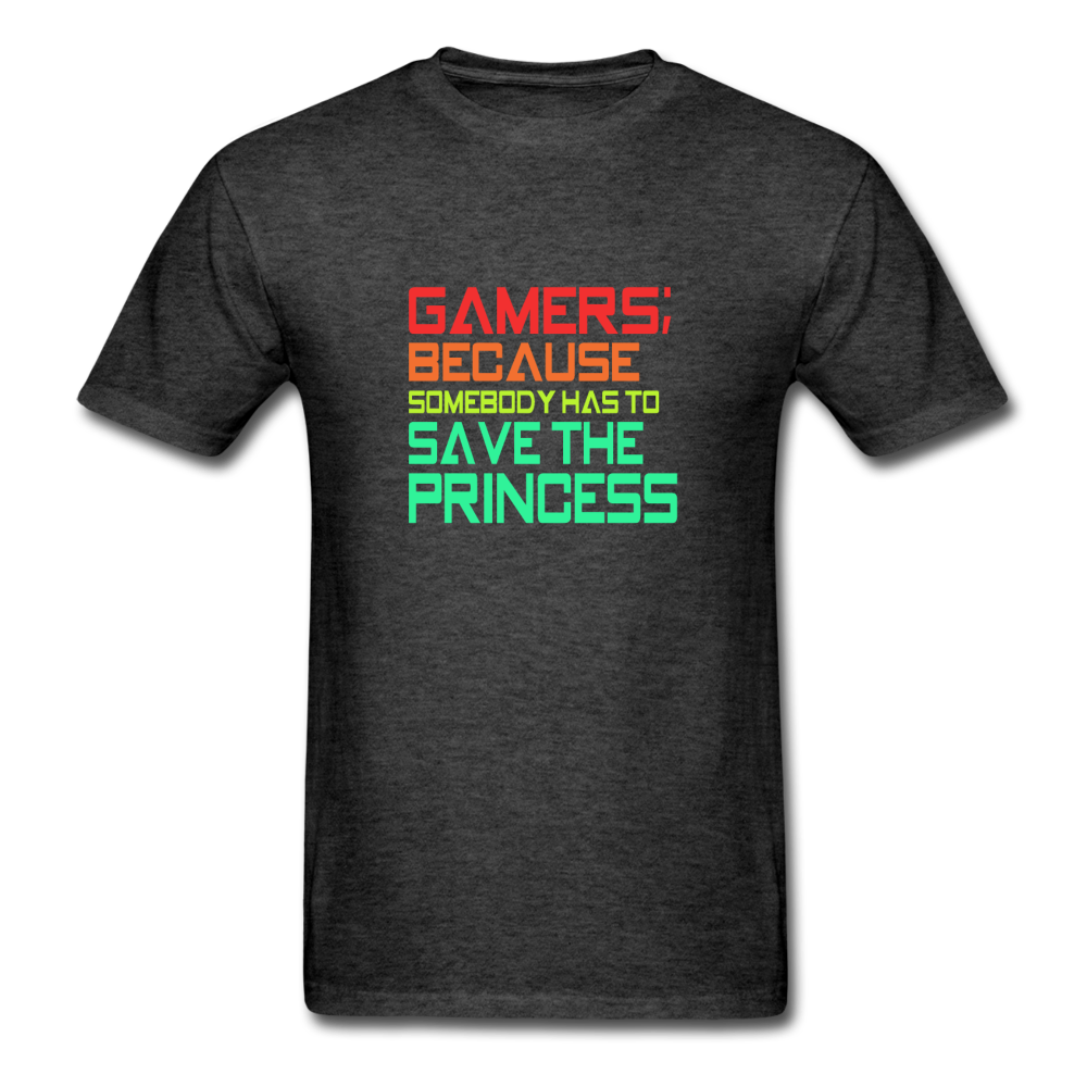 Unisex Classic Gamer Save the Princess T-Shirt - heather black