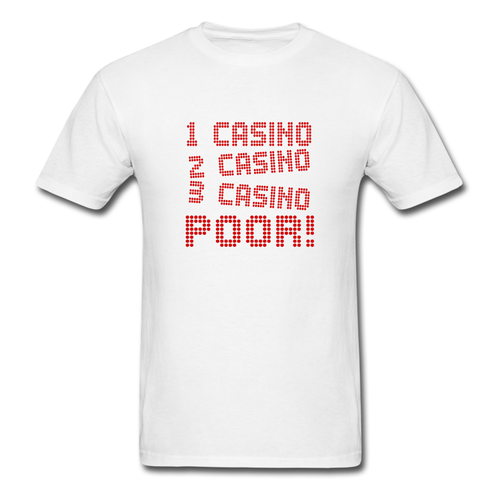 Unisex Classic Casino Poor T-Shirt - white