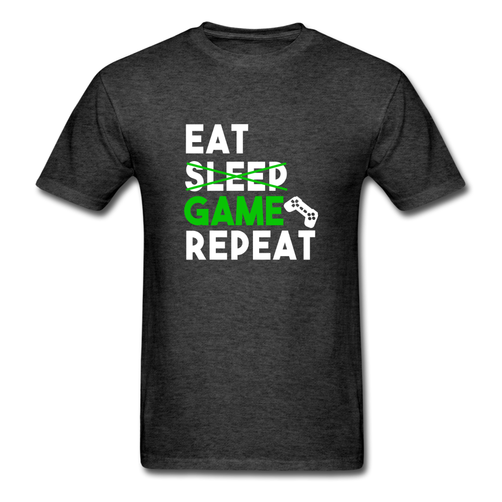 Unisex Classic Eat Sleep Game Repeat Gamer T-Shirt - heather black