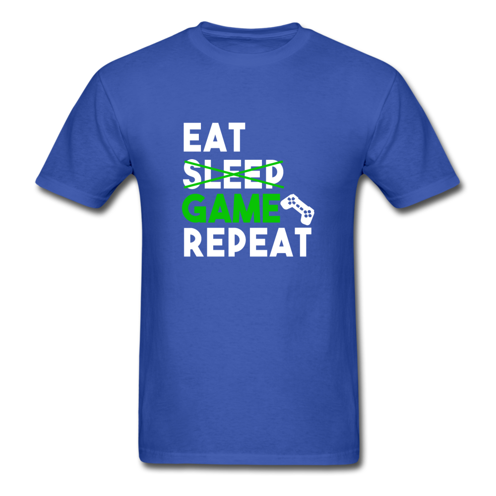 Unisex Classic Eat Sleep Game Repeat Gamer T-Shirt - royal blue