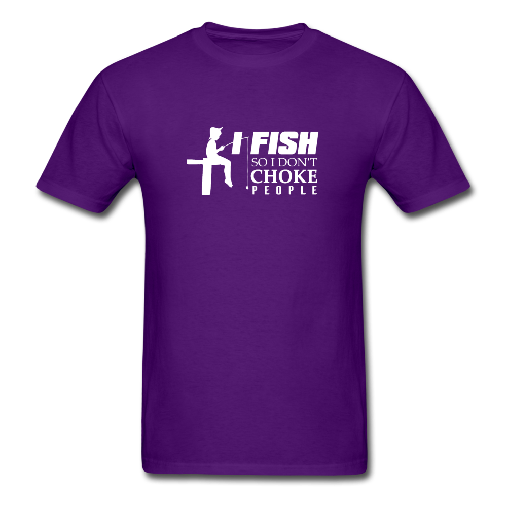 Unisex Classic Fish Don't Choke T-Shirt - purple