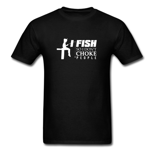 Unisex Classic Fish Don't Choke T-Shirt - black