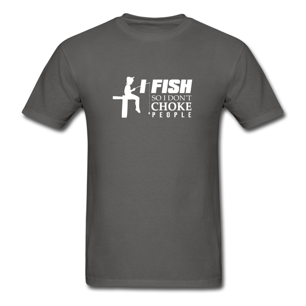 Unisex Classic Fish Don't Choke T-Shirt - charcoal