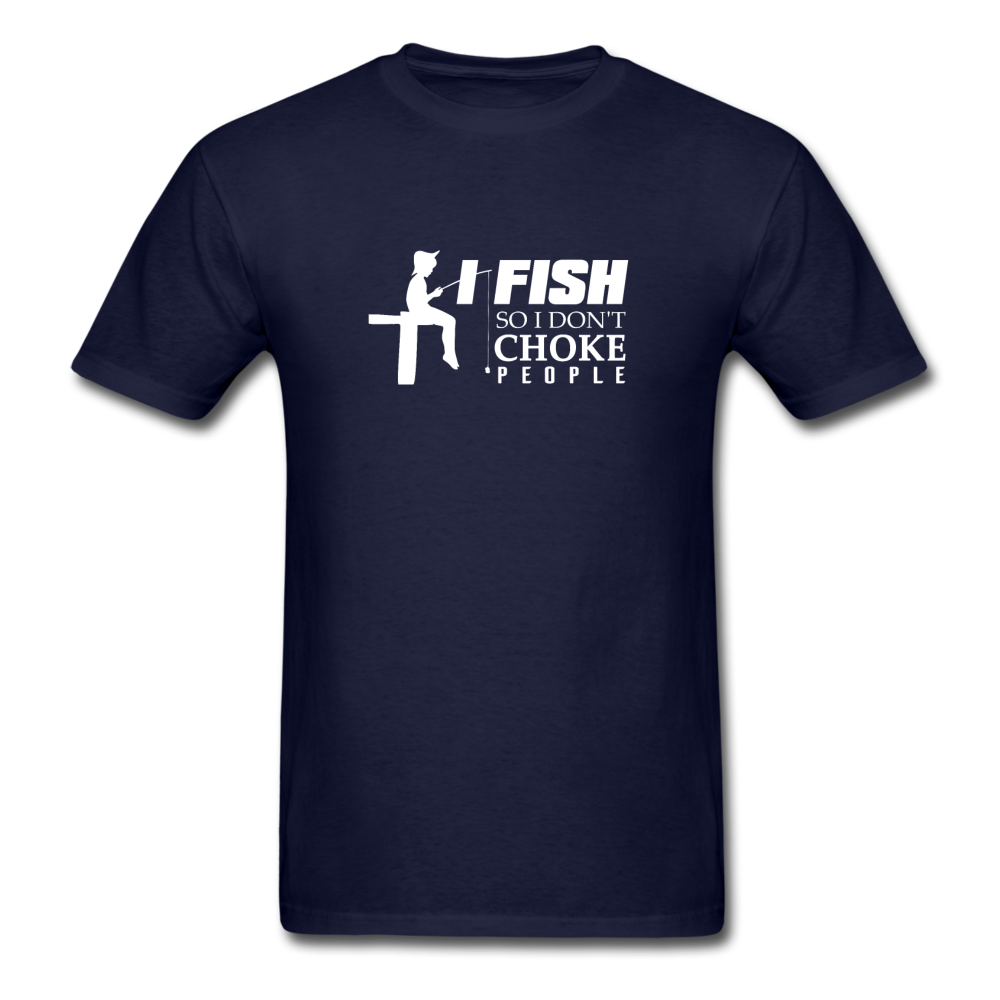 Unisex Classic Fish Don't Choke T-Shirt - navy