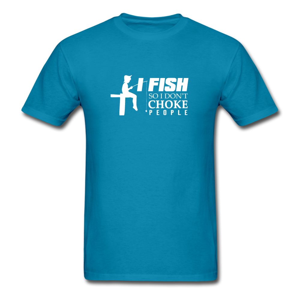 Unisex Classic Fish Don't Choke T-Shirt - turquoise