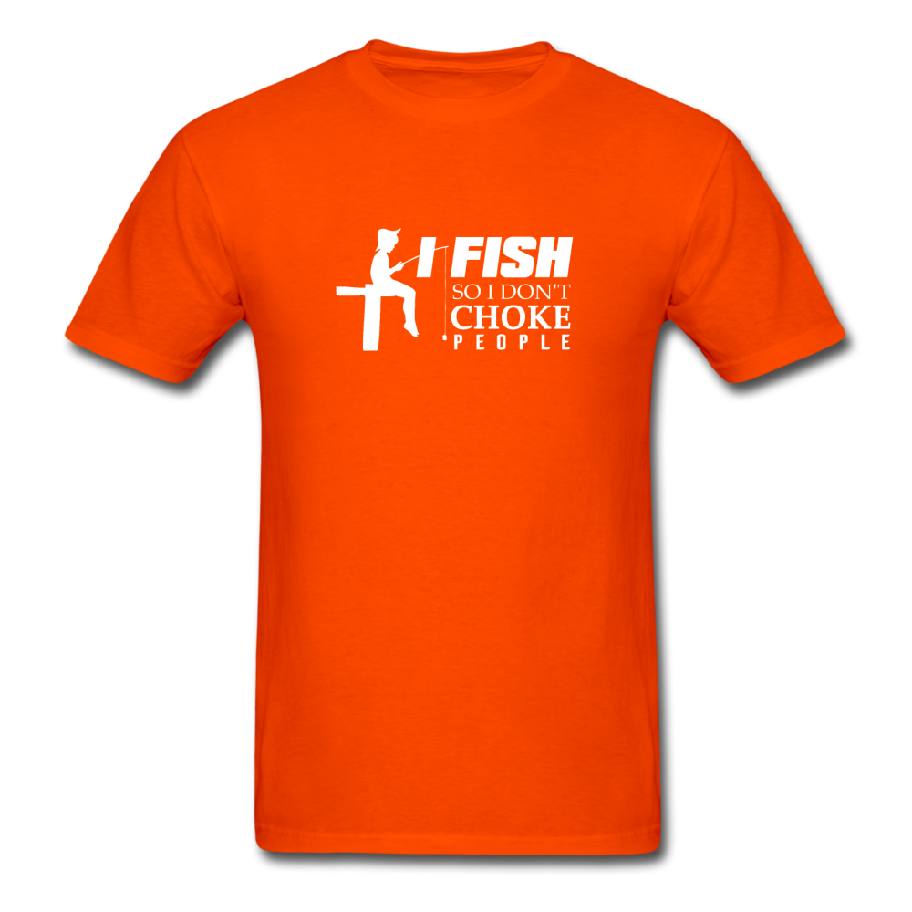 Unisex Classic Fish Don't Choke T-Shirt - orange