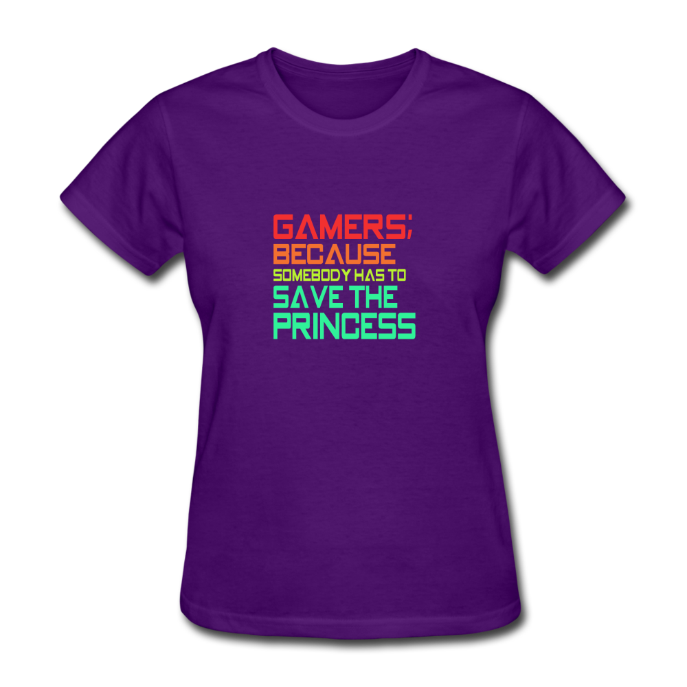 Women's Gamer Save the Princess T-Shirt - purple