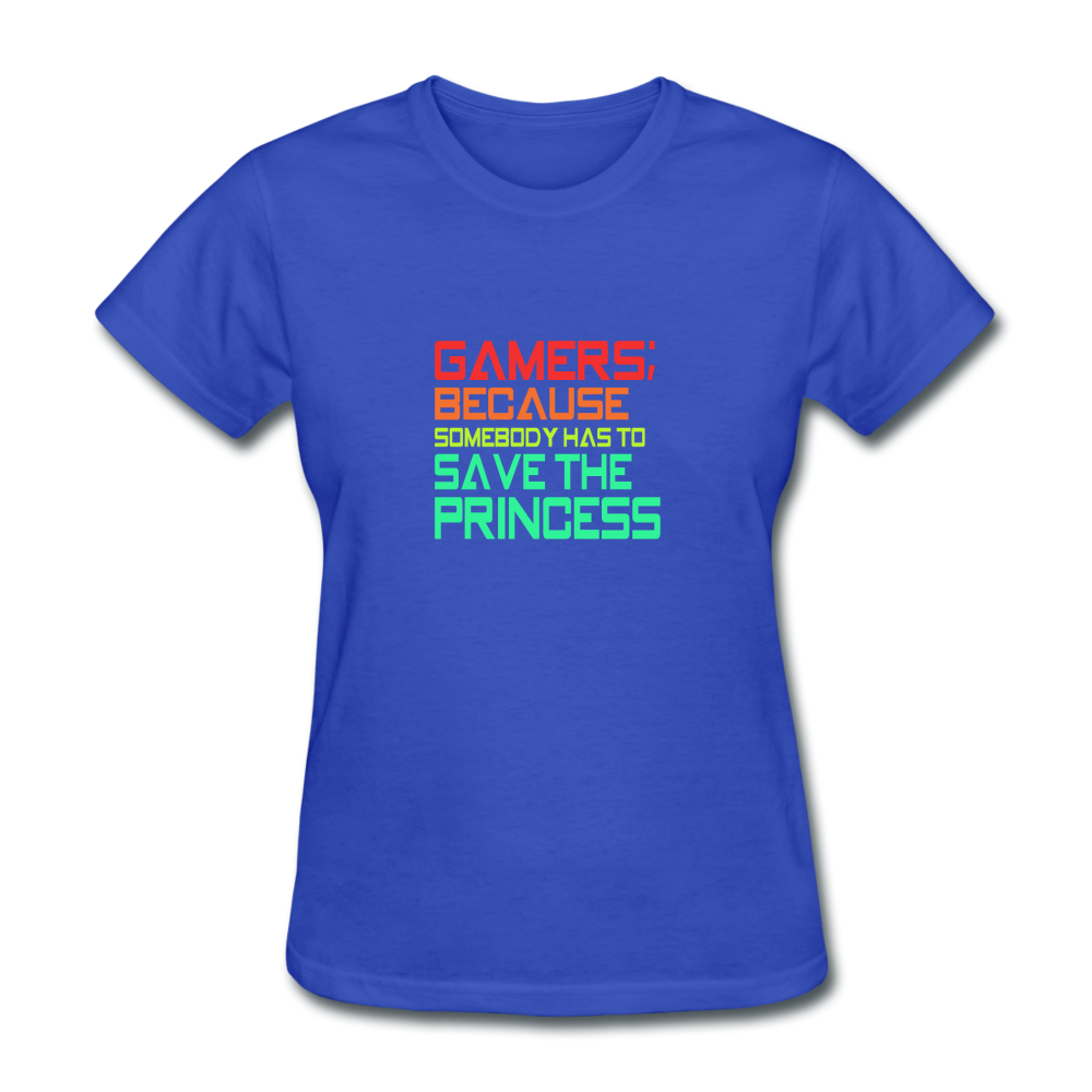 Women's Gamer Save the Princess T-Shirt - royal blue